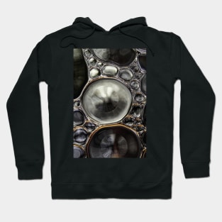 Onyx & Silver Bubble Abstract Hoodie